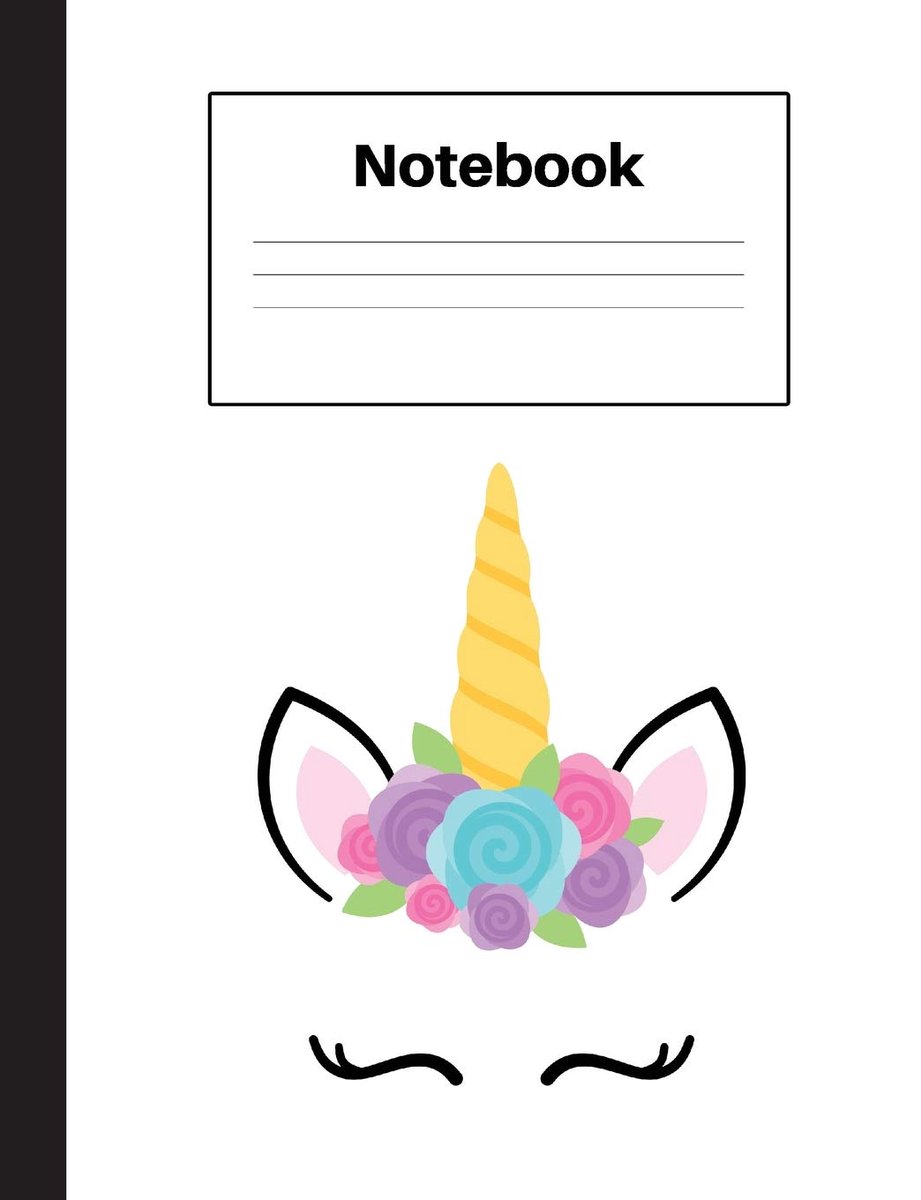 Unicorn Blue Rose, Graph Paper 4x4, Notebook Home Office School Student Teacher Homeschool, 7.4 x 9.7 in, 200 pages for kids, school, home, students, teachers