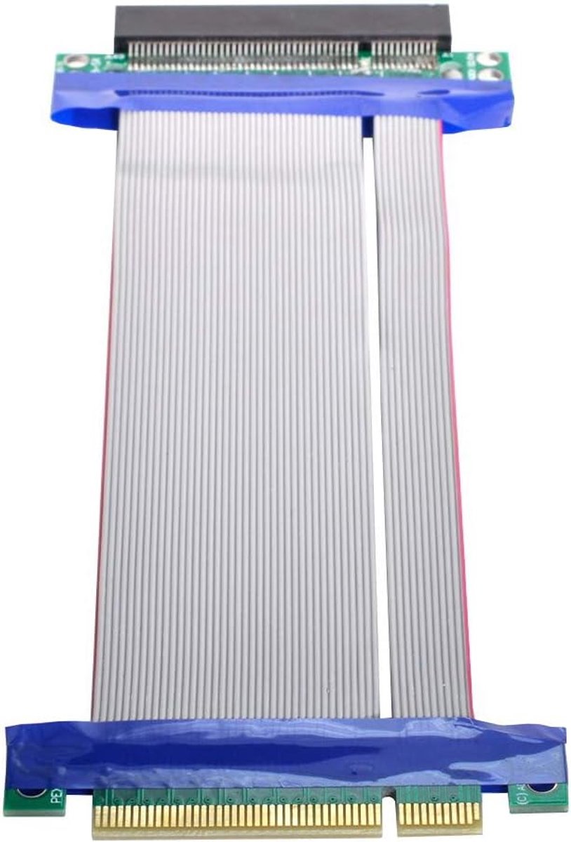 Riser-kabel PCI-E Express 8X tot 8X stekkerbus Riser Extender Card Lint flexibele kabel 20 cm