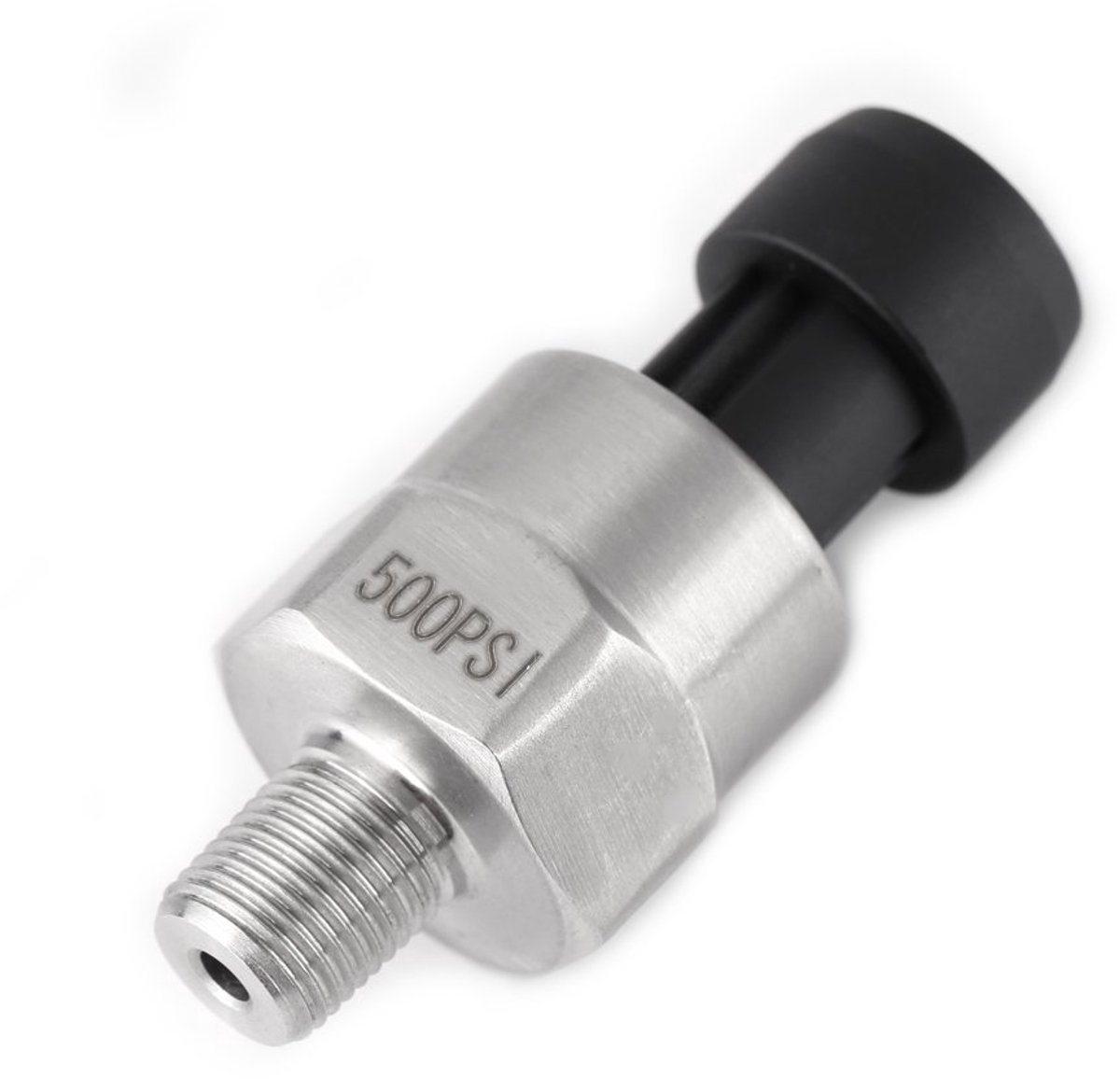 SnelShoppen - DC 5V 1/8 Inch RVS NPT Druktransducer met Kabel, Druksensor voor Water, Lucht, Gas, Brandstof, Olie, (500 psi)