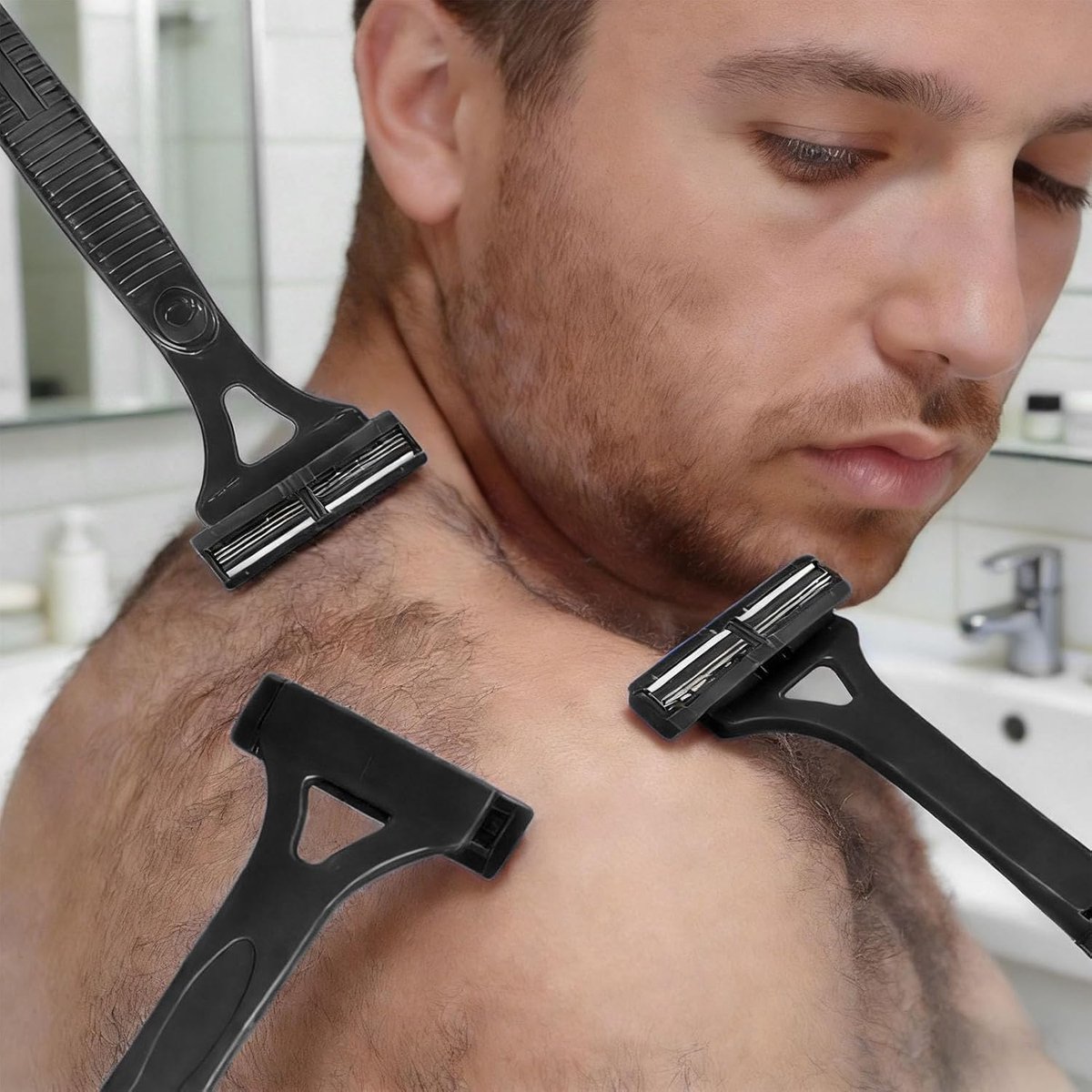 Rug Haar Trimmer - Groomer Mannen - Lichaamsverzorging - Verlengde Handgreep - 44cm Lengte - Zwart