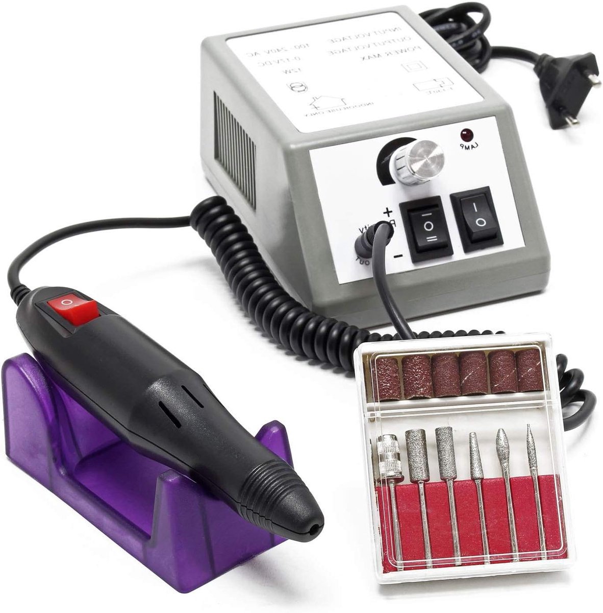 Elektrische Nagelfrees - Nagelvijl Set - Manicure Pedicure - 20.000 Omwentelingen - 6 Bits - Wit