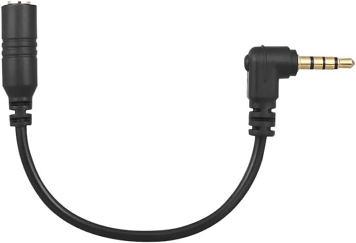 SnelShoppen - 3.5mm TRS naar TRRS Microfoon Adapter Kabel - Hoogwaardige Audio Conversie Kabel voor Mobiele Telefoons, Tablets en Camera's - Duurzaam