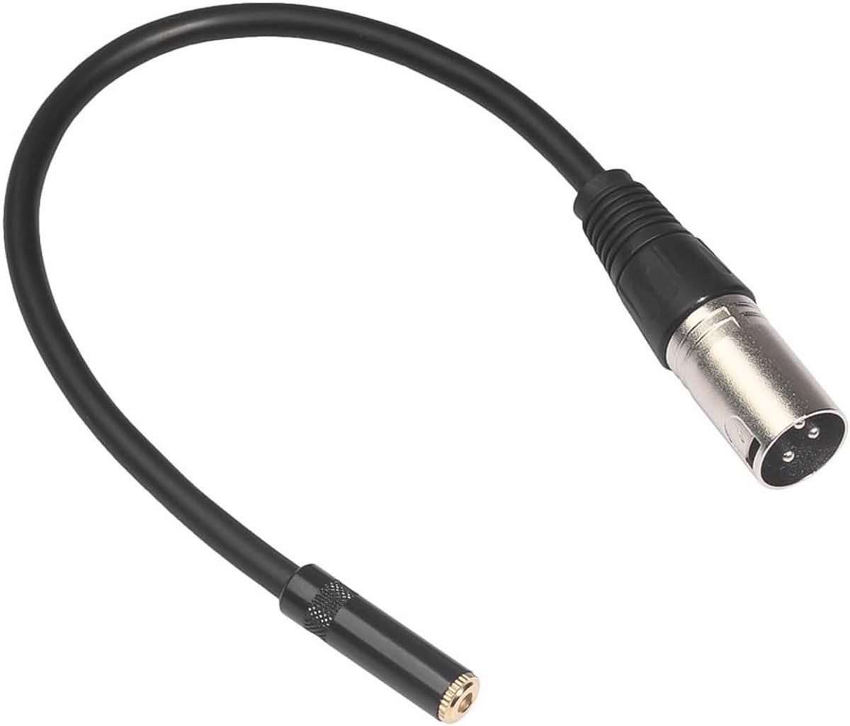 XLR naar 3.5mm audio adapter kabel 30cm - XLR mannelijke naar 3.5mm TRS vrouwelijke - ideaal voor audioapparatuur - SnelShoppen