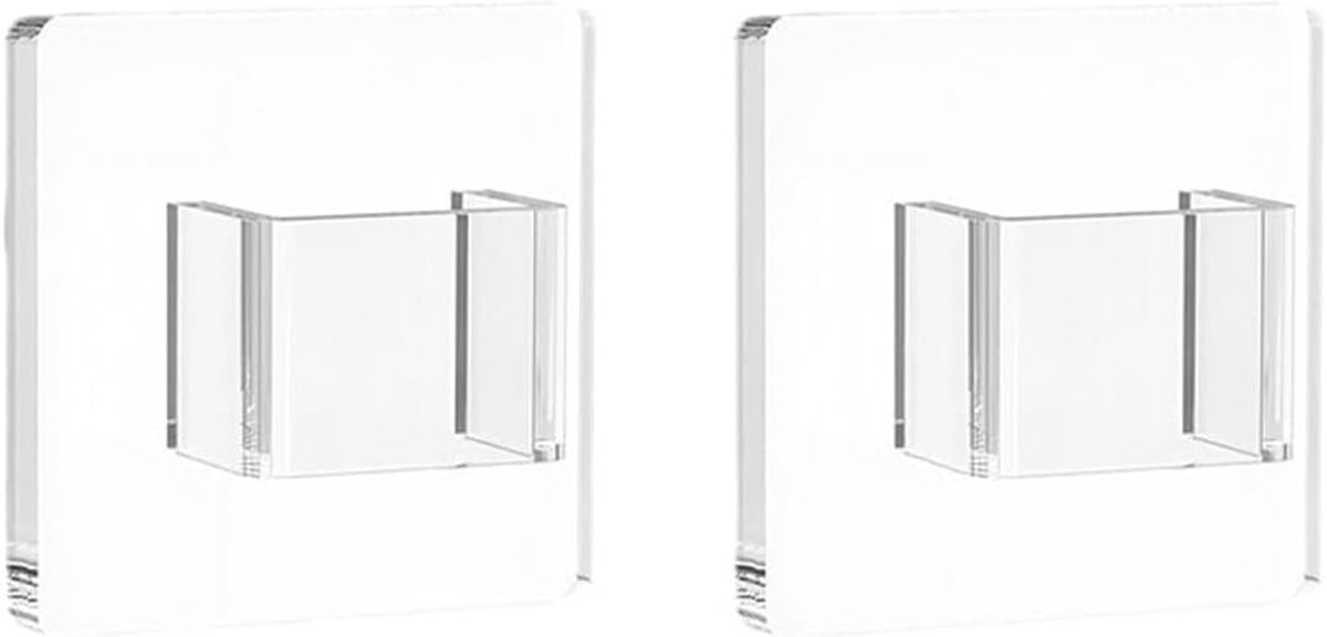 SnelShoppen - 2 Stuks Acryl Brilhouders Wandgemonteerd - Zonnebril Opbergers - Transparant Brilrek voor Makkelijk Toegang - Ideaal voor Entree of Kant