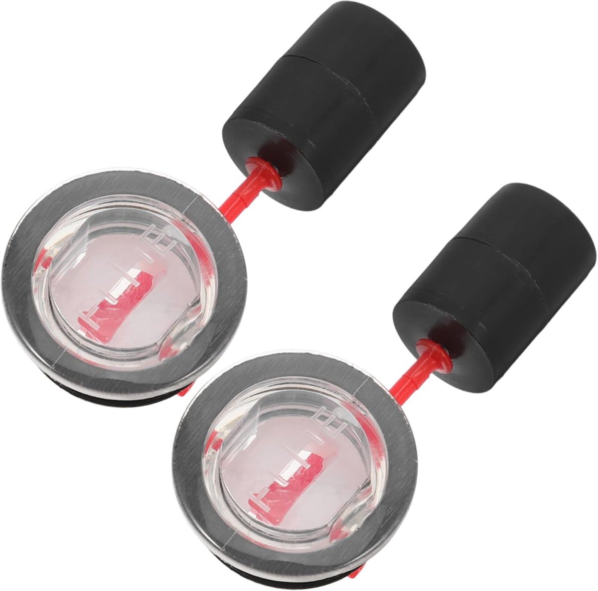SnelShoppen - 2 Stuks Oliepeilindicator Generator - Tankindicator met Acrylcilindervlotter voor Nauwkeurige Niveaubewaking Gasgeneratoren - Brandstofm