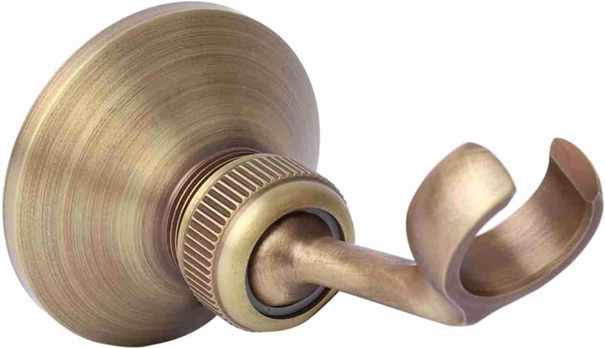 SnelShoppen - Vintage Messing Handdouche Houder - Verstelbare Douchehouder met Schroeven - Duurzaam en Roestvrij - Voor Badkamer en Douche