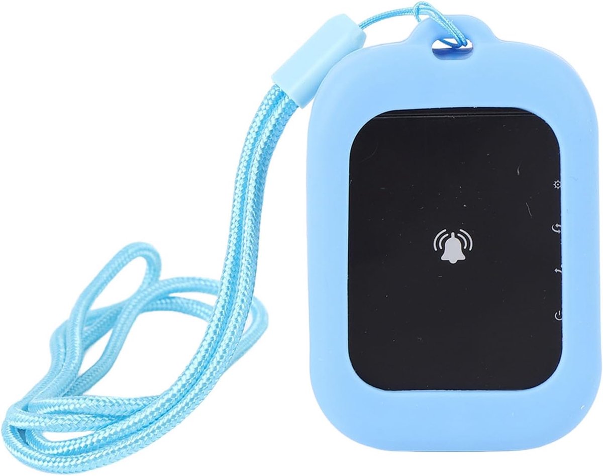 SnelShoppen - Draadloos Oproepsysteem met 1 Ontvanger en 1 Zendapparaat, IPX4 Waterdichte Vibratie Alarm Systeem voor Thuis, School, Kantoor (Blauw)