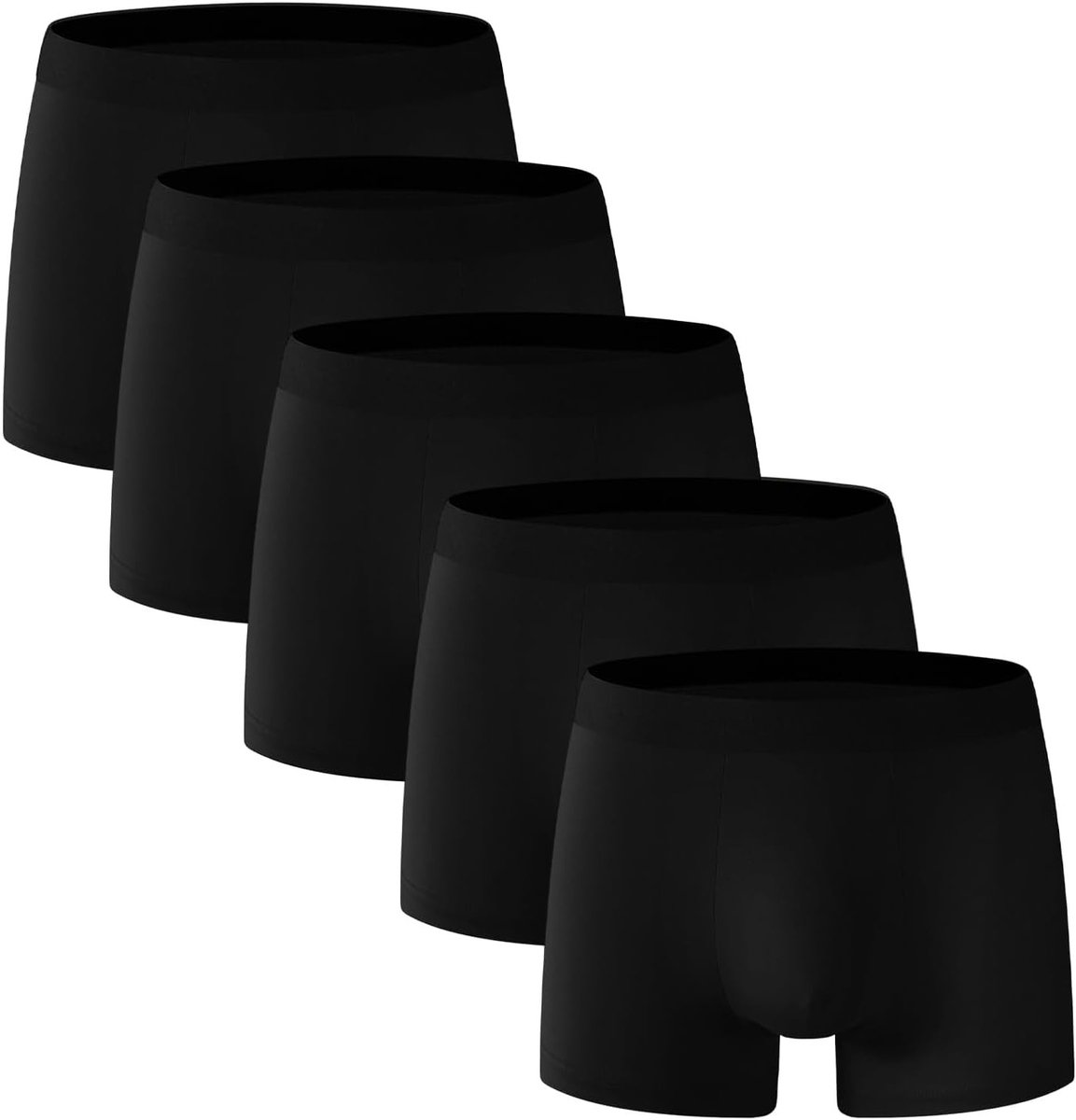 Set van 5 Heren Boxer Shorts, Zacht en Rekbaar Ondergoed, Ademend en Sneldrogend, Ideaal voor Sport en Dagelijks Gebruik, Maat S-XXL