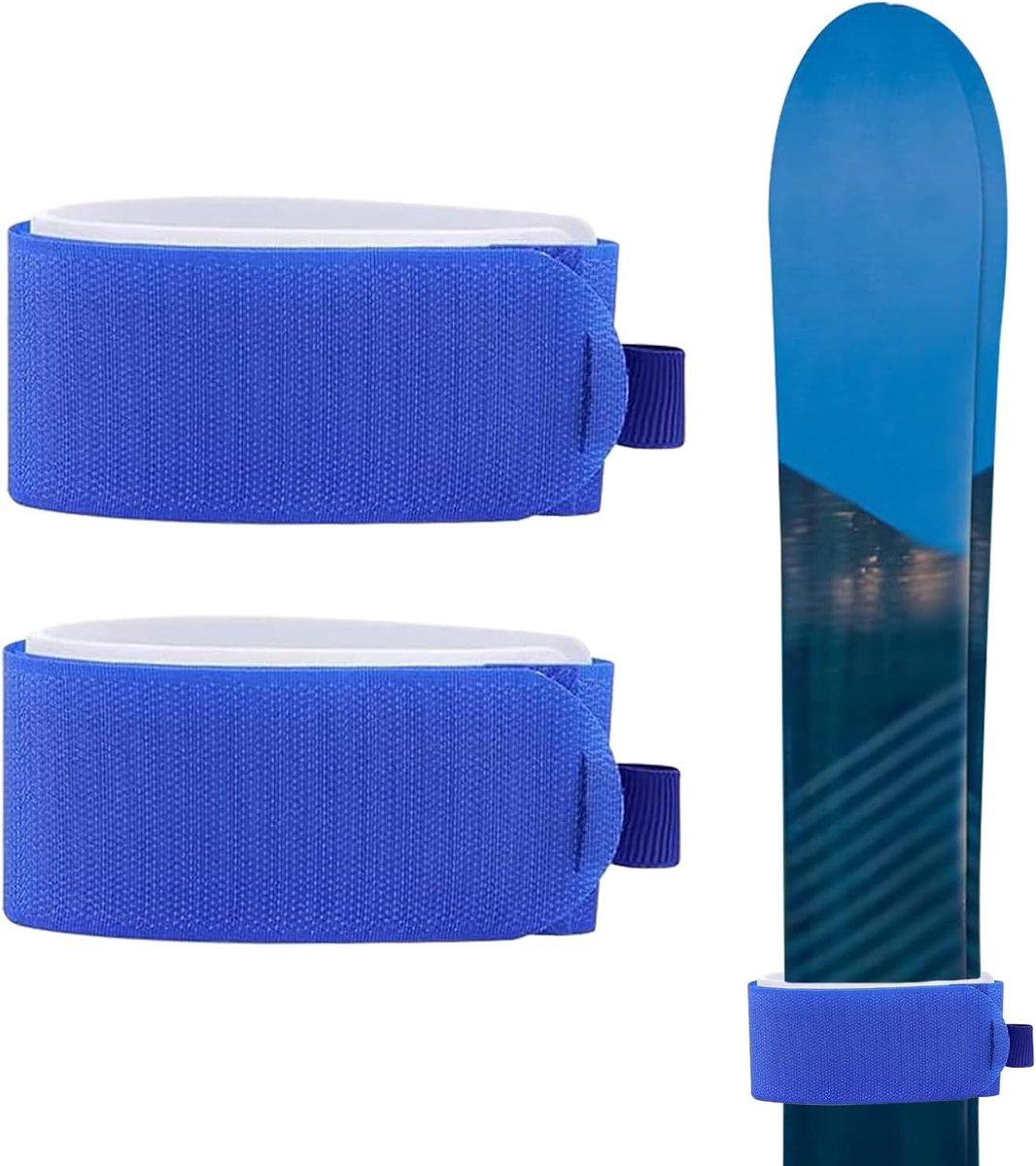 Adjustable Ski Carrying Straps 2-Pack - Non-slip Protective Pads with EVA Padding, Suitable for Ski/Snowboard - ShopVlot