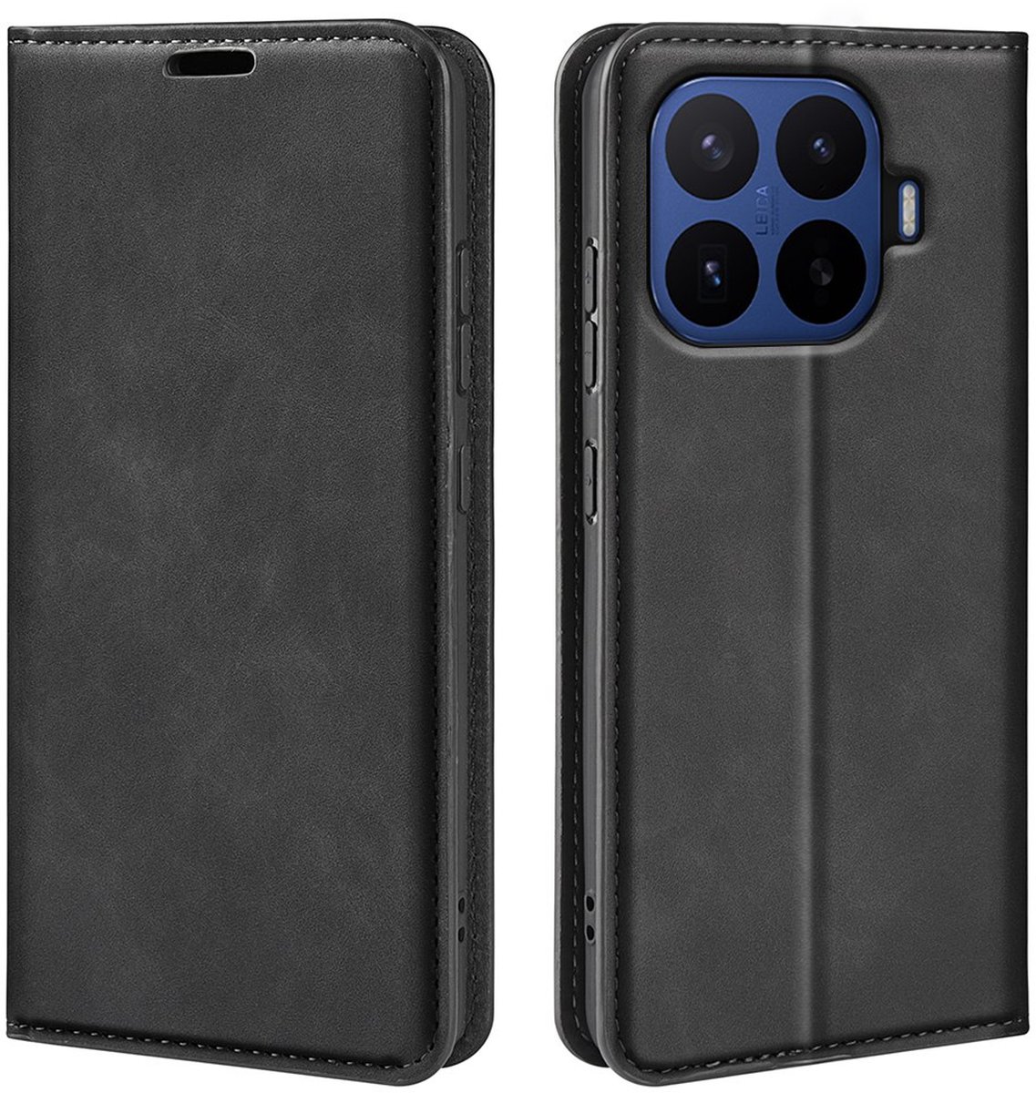 MobyDefend Hoesje - Geschikt voor Xiaomi 17T Pro - Luxe Wallet Bookcase (Magnetische Sluiting) - Zwart