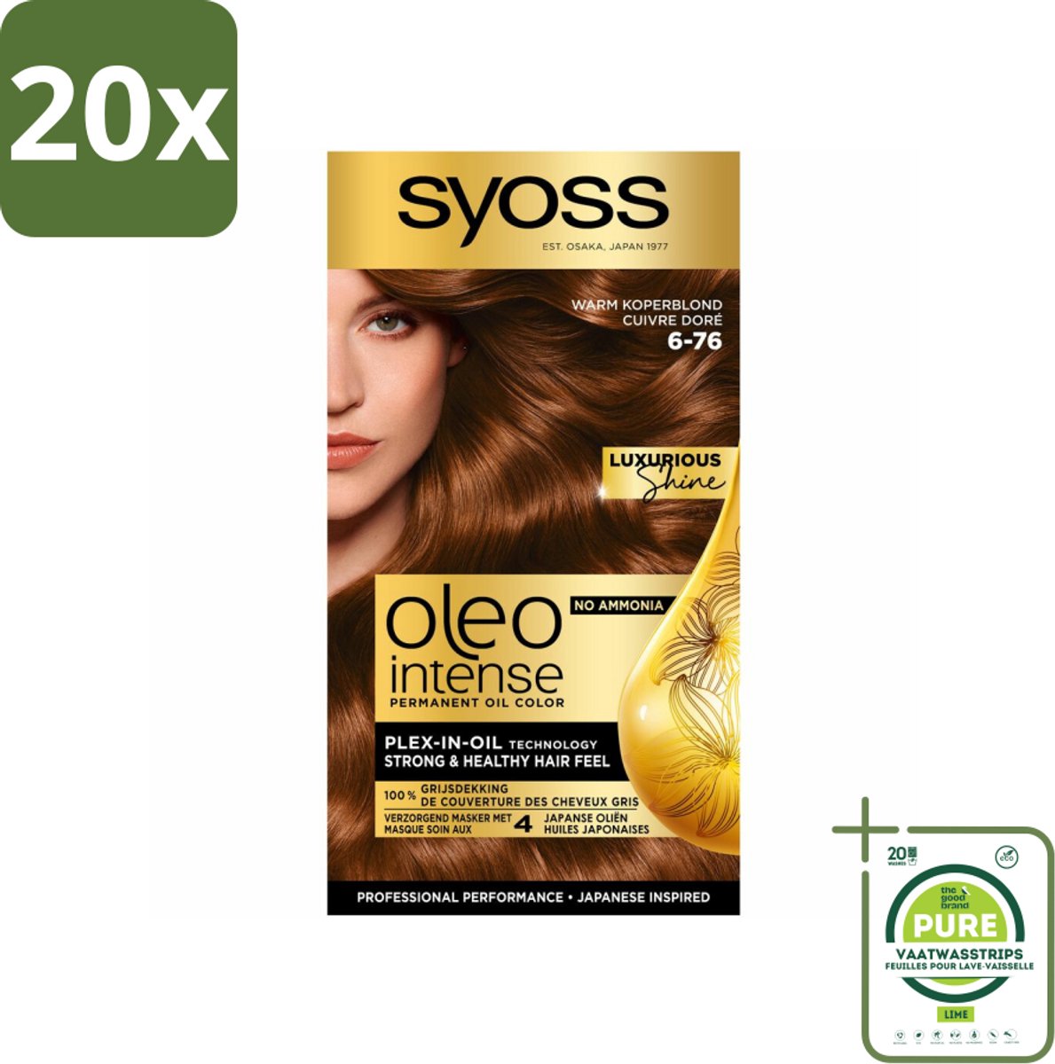 Syoss Oleo Intense - Haarverf - 6-76 - Warm Koperblond - 115ml x 20