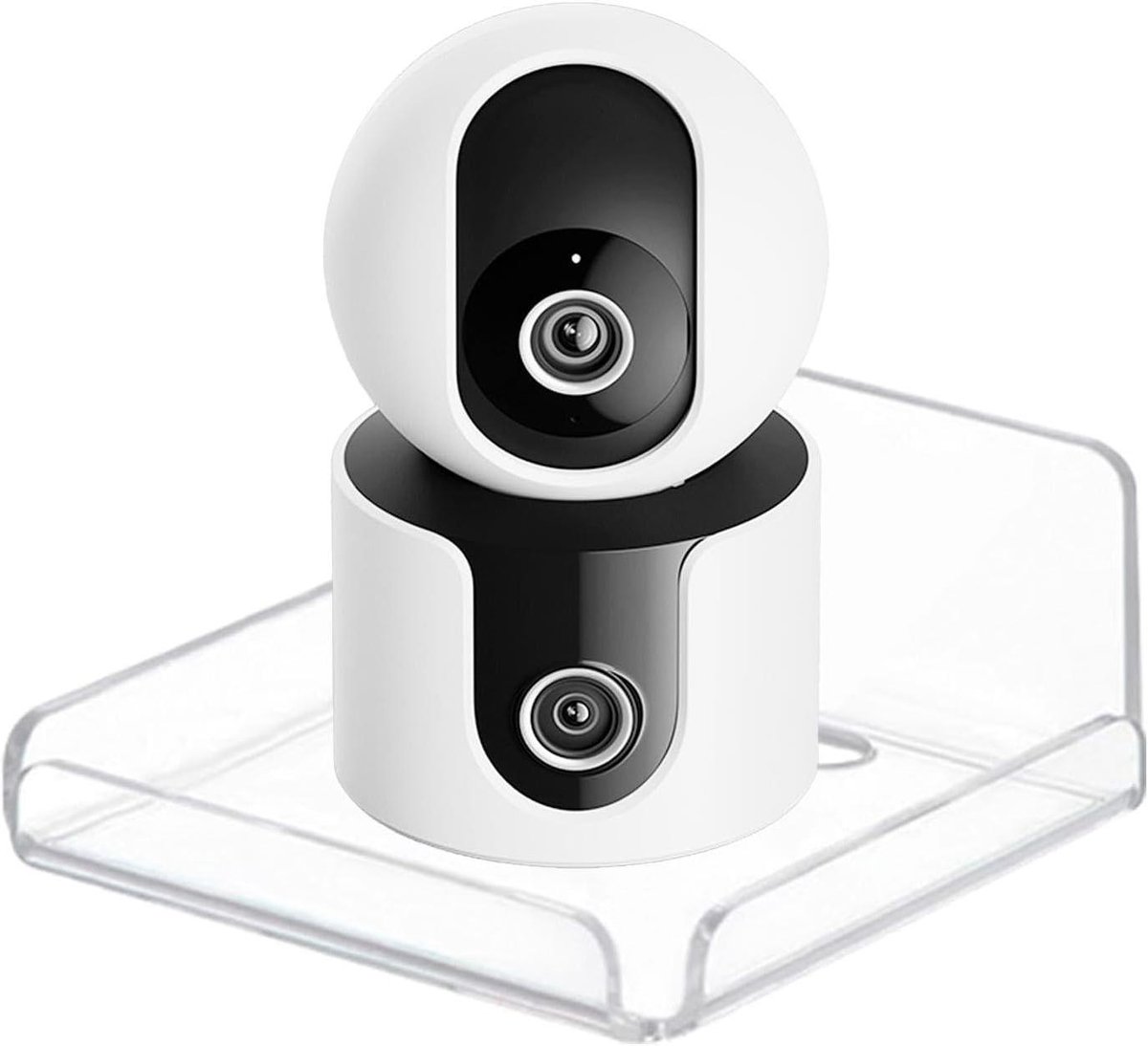 Camera Plank - Bevestiging Plank - Veiligheid Camera - Zonder Boren - 10.2 x 10.2 cm - Transparant