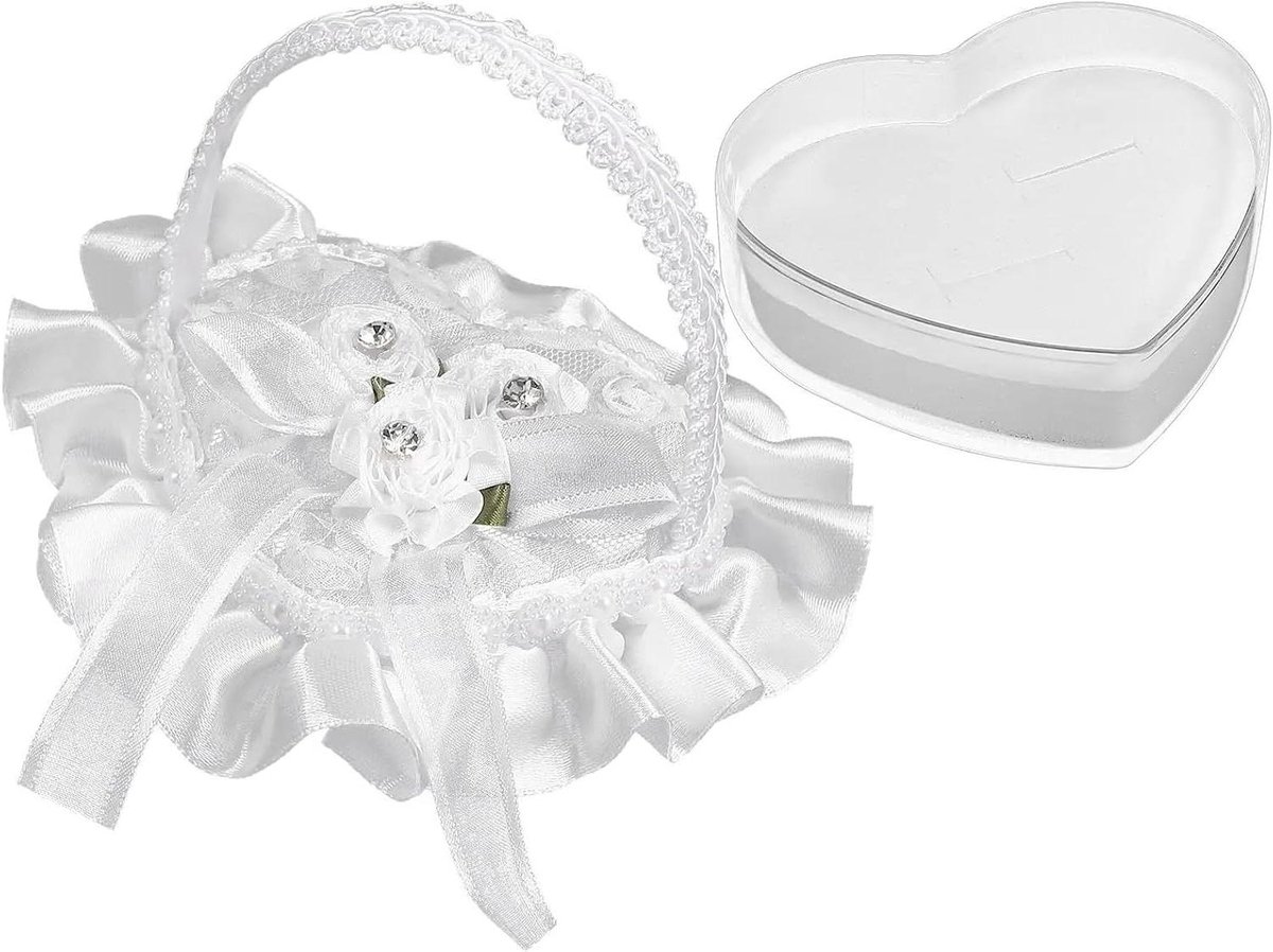 Ring Kussen - Bruiloft Accessoire - Trouw Ceremonie - Met Handvat - 10x9.5x8.5 cm - As Shown 3