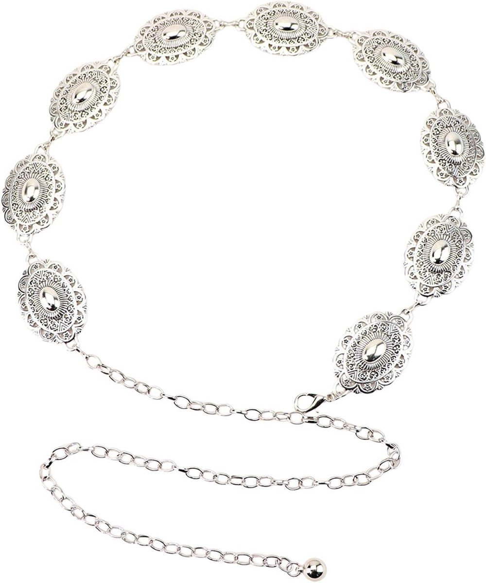 Buikketting Lichaamsketting - Taille Sieraden - Feest Accessoire - Verstelbaar Waterdicht - 5 x 5 x 0.5 cm - Goud Zilver