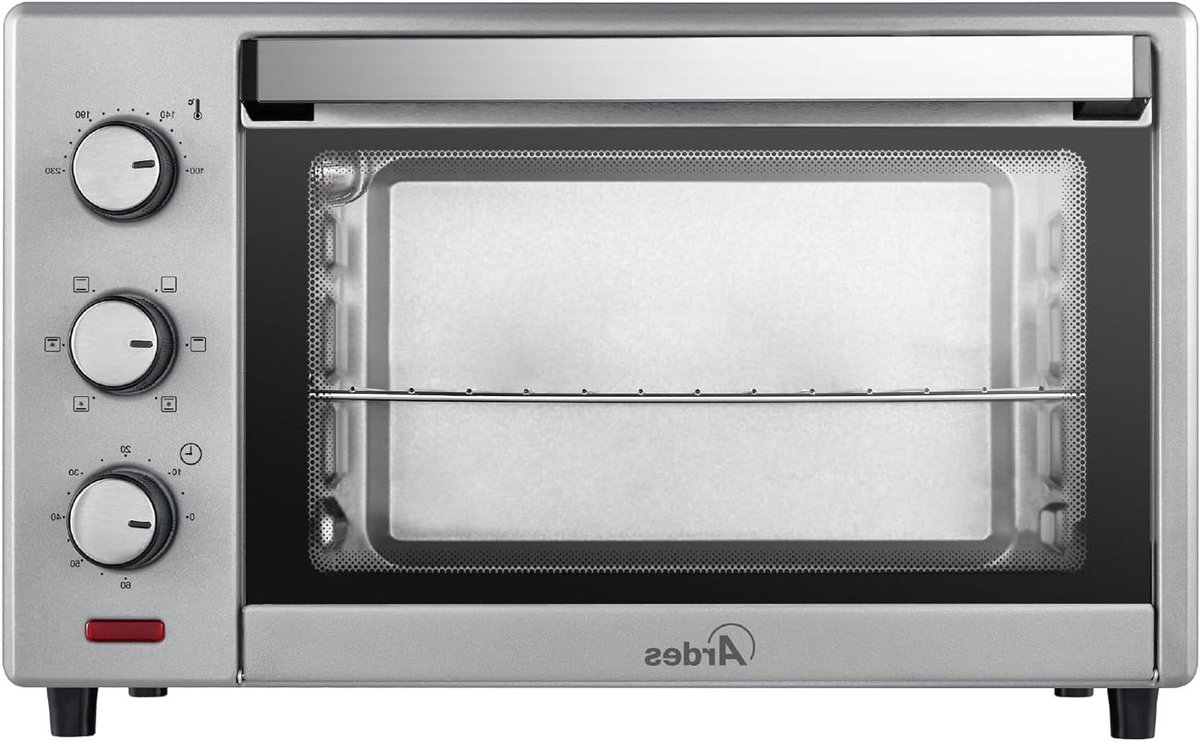 Elektrische oven - Kleine oven - Koken en bakken - 6 kookfuncties - 25 liter - Zilverkleurig