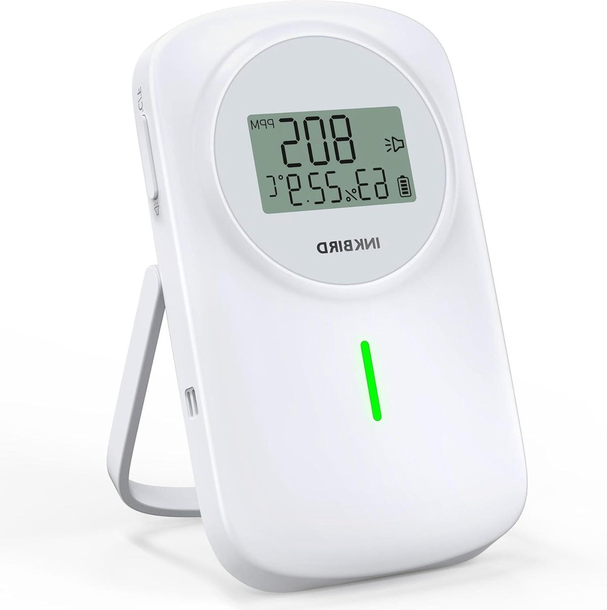Luchtkwaliteitsmonitor - CO2 meter - Gezond binnenklimaat - 3-in-1 metingen - Tot 9999ppm - Wit