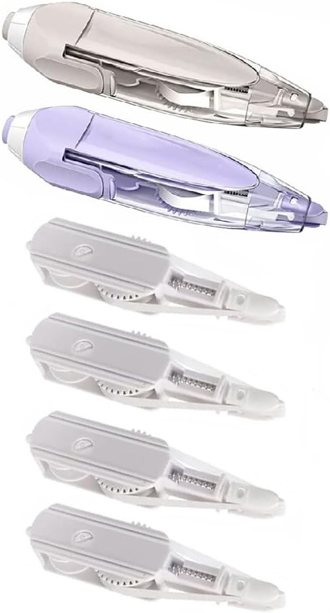 Witte correctietape 6 m x 5 mm - Navulbare penvormige correctietape met 4 vullingen, ideaal voor foutcorrectie en schrijven zonder vlekken