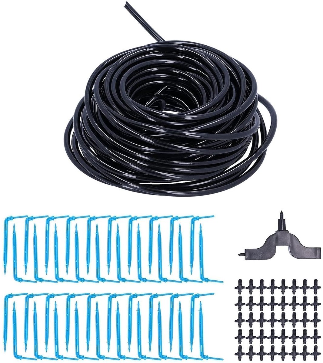SnelShoppen - Irrigatie Kit voor de Tuin, Waterbesparende Druppelirrigatie, Geschikt voor Groenten, Bloemen en Planten, Flexibel Systeem met Meerdere