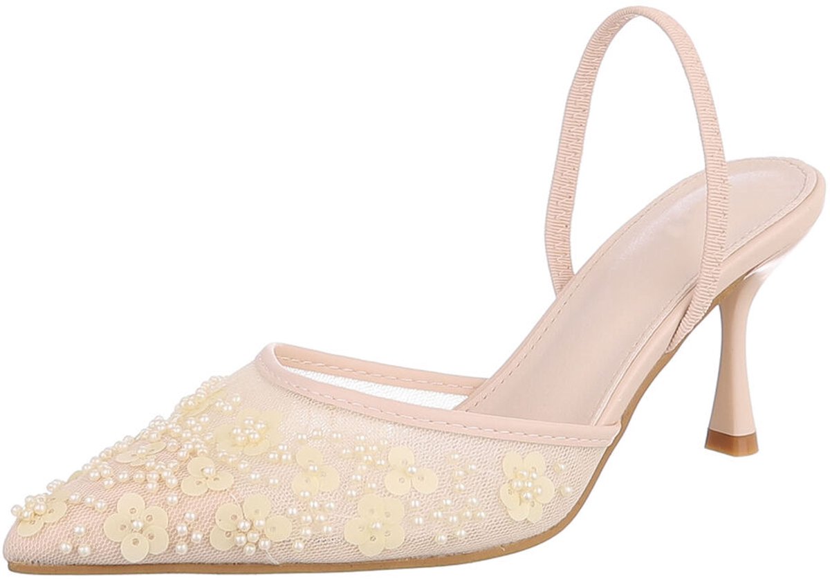 Slingback pumps - bloemdetails - dames Mt:38