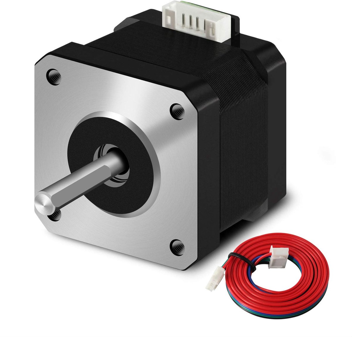 iMetrx Nema 17 motor pas 42 x 40 mm Ender 3 extrudeuse motor 1,5 A-3,3 V 2 fases 4 fils 1,8 graden met 1 m kabel voor - ShopVlot