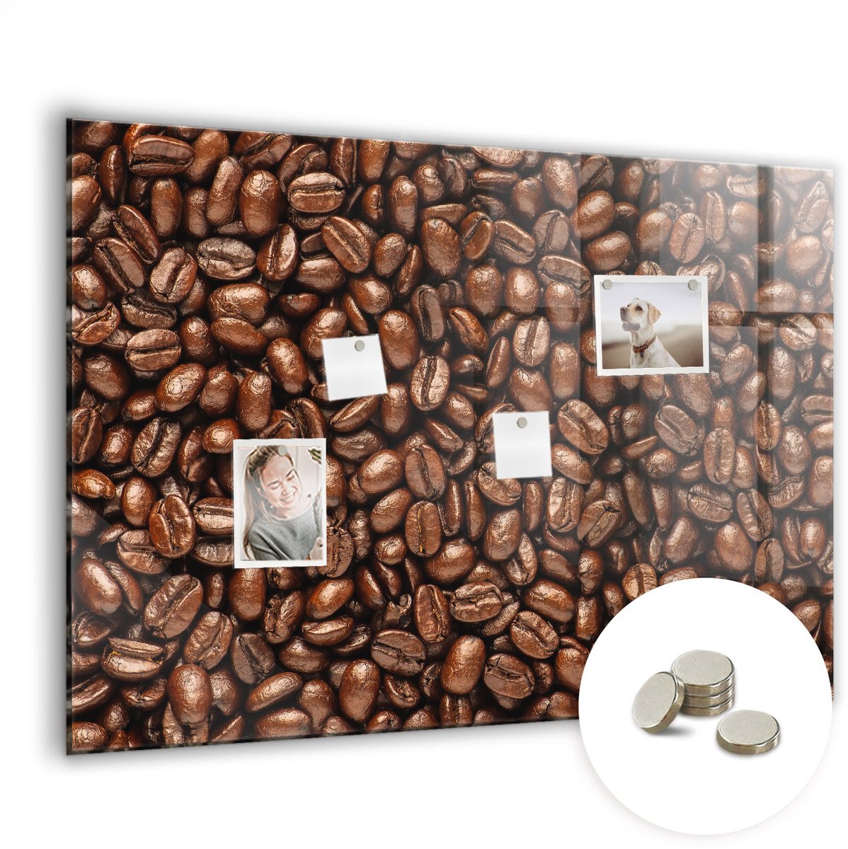 Coloray Glazen Magneetbord - Magnetisch Bord Gemorste kruiden - 100x70 cm - Bruin Magneetbord - Magnetic Board - Keuken Decoratie