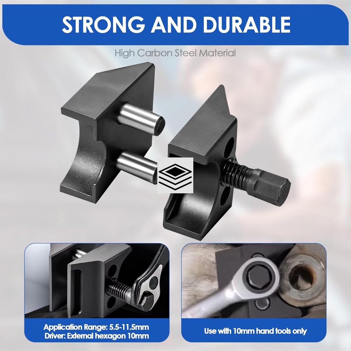 Strut Split Hub Steering Knuckle Spreader Easy To Use Strut Spreader Tools Universal Assembly Steel Construction for Most Vehicles