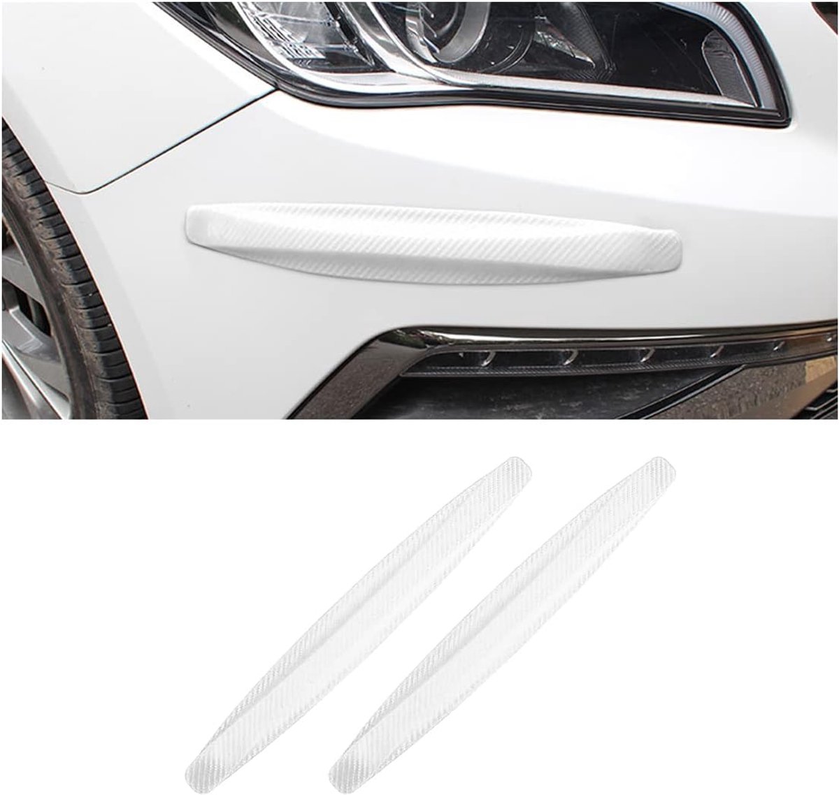SnelShoppen - Car Door Protector 2 Stuks Rubber Krastbescherming Universele Botsbescherming Auto Deurranden voor Auto's Sedans Trucks SUV's (Wit)