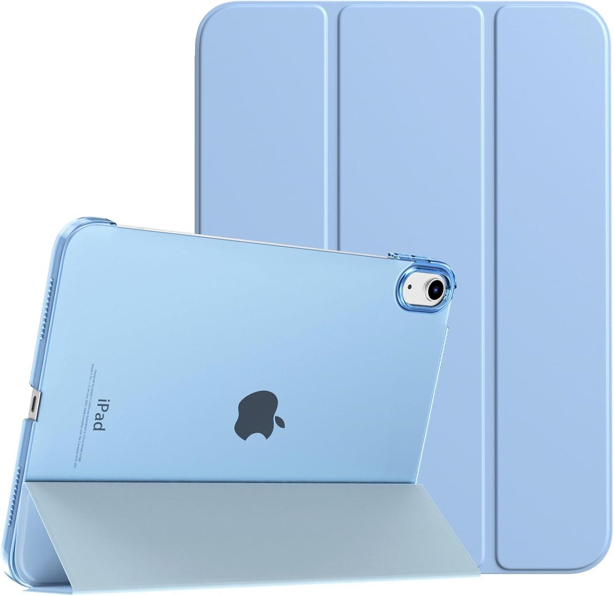 SnelShoppen - TiMOVO-hoes voor iPad A16 11e gen 11"/10e gen 10,9" - Slanke standaardhoes met harde doorschijnende achterkant, Touch ID ondersteuning,