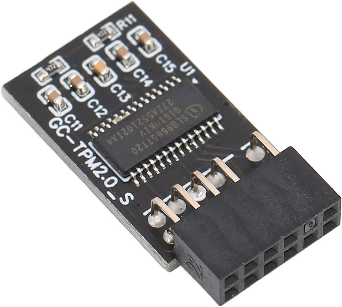 SnelShoppen - 12Pin LPC TPM 2.0 Remote Kaart Crypto Beveiligingsmodule LPC SPI Interface Beveiligingsmodule Voor PC Beveiliging Compatibel met Windows
