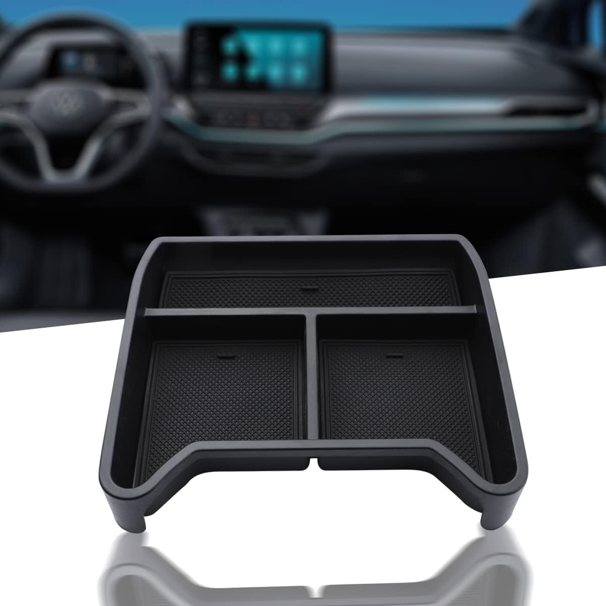 SnelShoppen - Center Console Opbergdoos voor Volkswagen ID.4 ID4 2021 2022 2023 2024 - Hoogwaardige ABS kunststof - Maximale opbergruimte - Inclusief