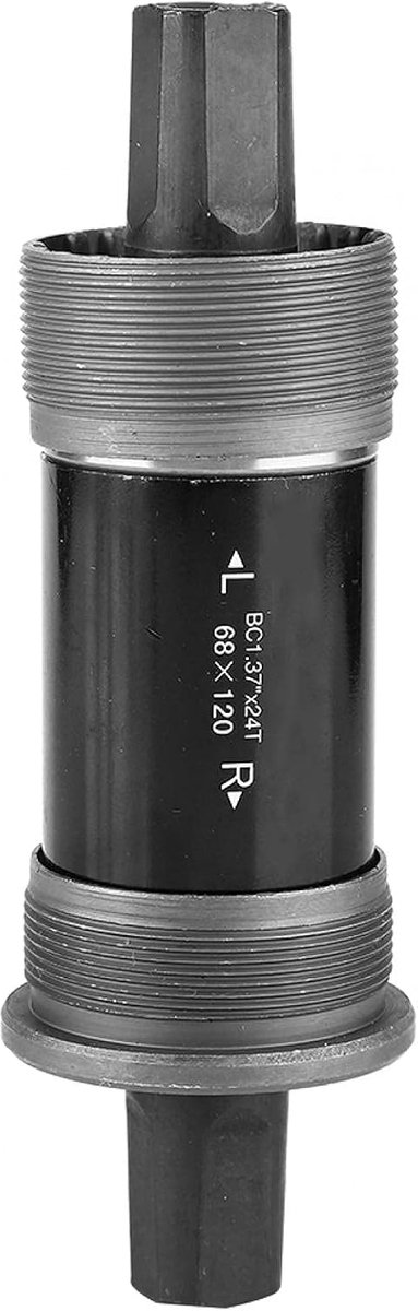 SnelShoppen - Fietsonderdeel Bovenste Trapas 118120122.5 124.5 127.5mm Stalen Vierkant Gat As voor Vierkante Tapas Spindel Crank (68X120L)