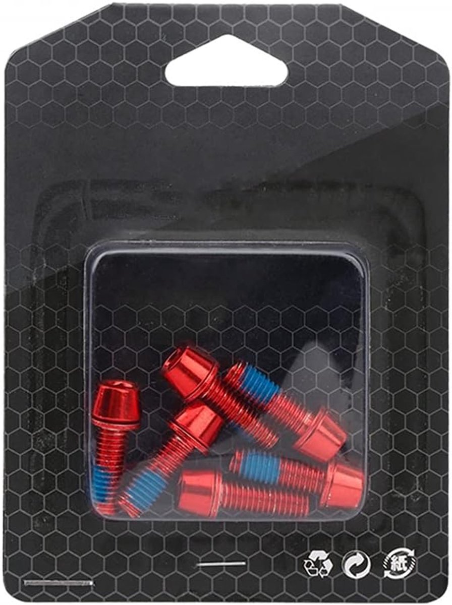 SnelShoppen - 6 Stuks Schijfrem Schroeven, MTB Klem Bouten RVS M6x18mm Schijfrem Bevestigingsschroeven voor Fietsen, Mountainbike, Fiets