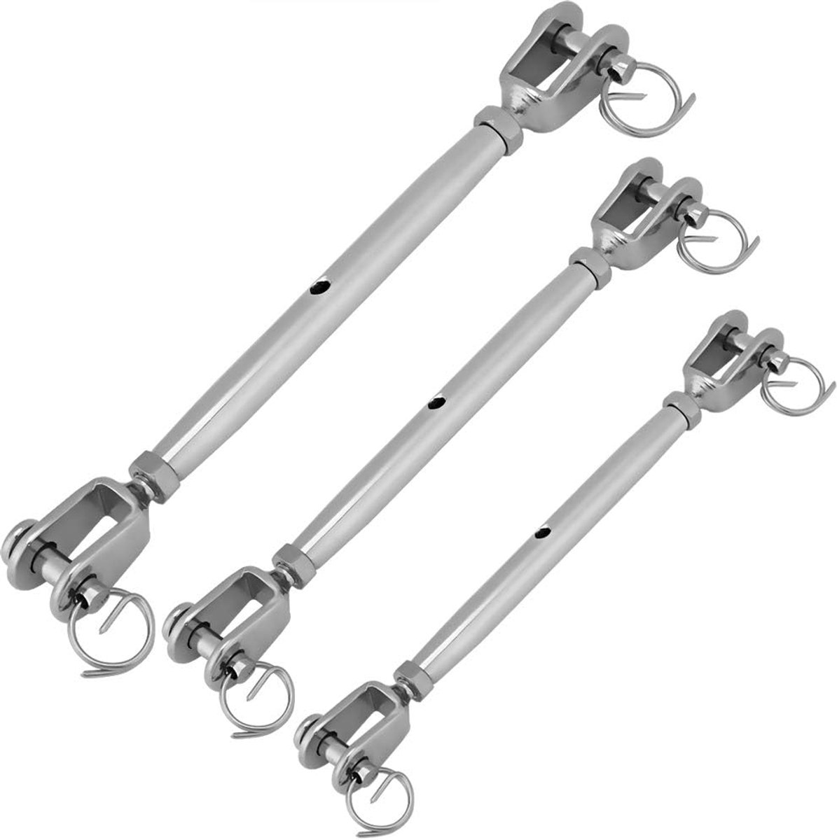 SnelShoppen - Turnscrew M5 M6 M8 M10 M12 RVS Gesloten Klem Turnbuckle Rigging Screw voor Marine en Tuin - Roestvrij Staal 304 - Spanning Touw en Kabel