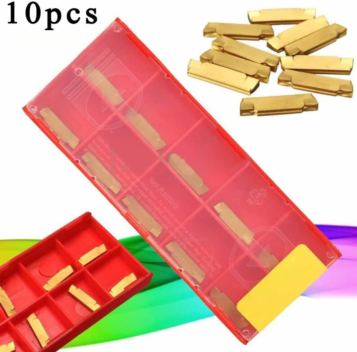 SnelShoppen - 10 Stuks MGMN200-G 2mm Breed Carbide Inserts Voor MGEHR MGIVR Slotten en Groeven, Precisie Gereedschap, Harde Staal, Voor Metalen Bewerk