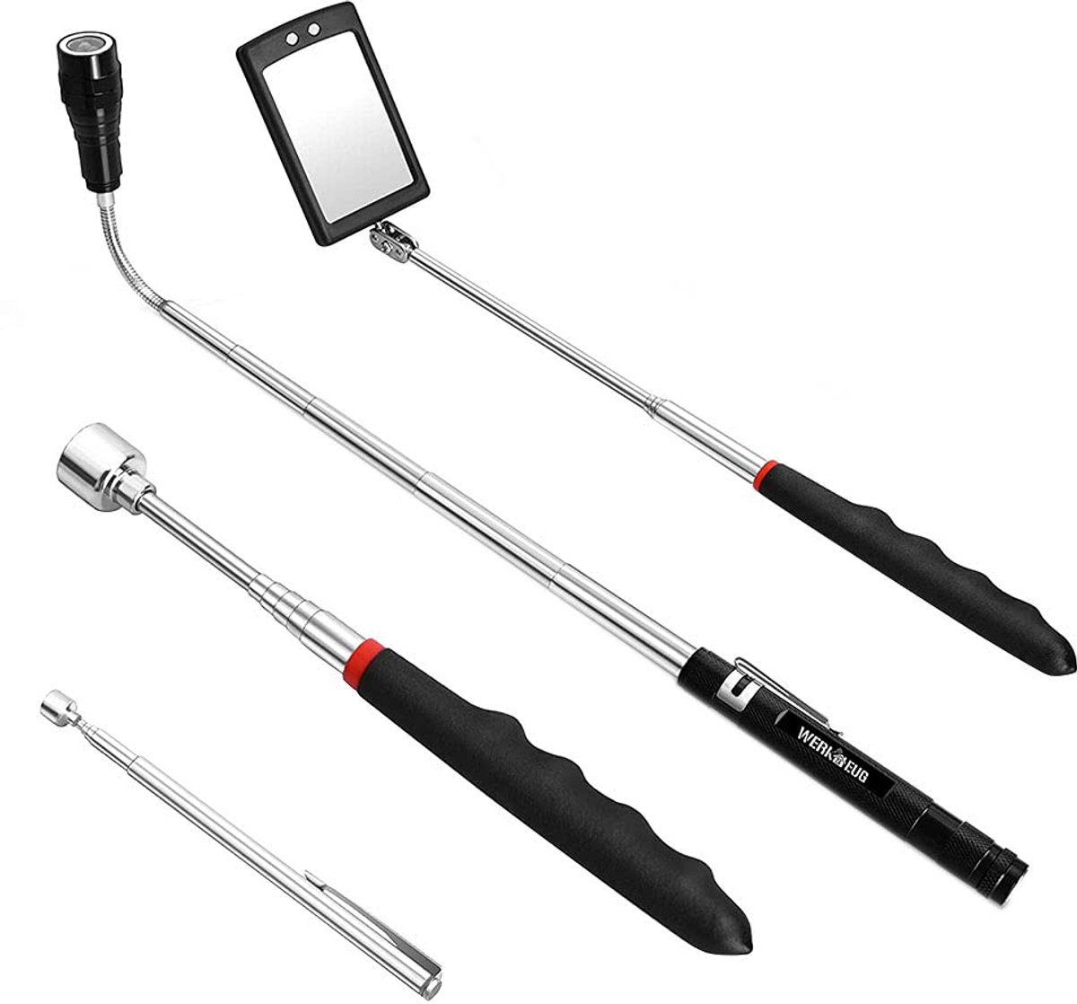 SnelShoppen - 4 Stuks Magnetische Telescopische Ophaaltool voor Mannen - Unieke Persoonlijke Cadeaus voor Vader, Dochter of Zoon, Perfect voor Doe-Het