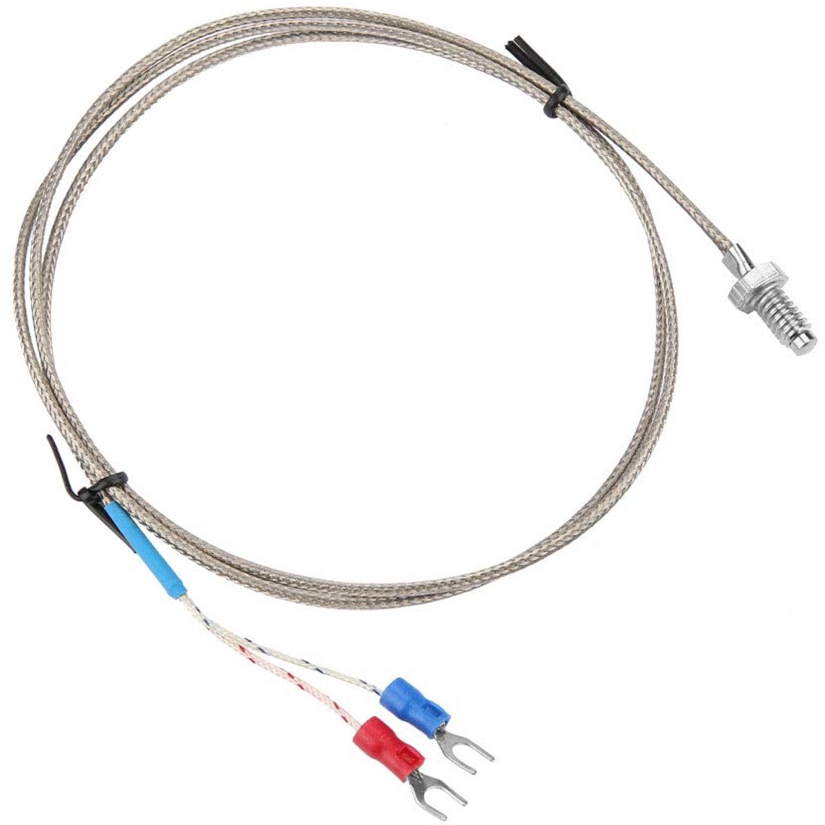 SnelShoppen - Cavo di termocoppia K Type K M6 Temperatuursonde met BSW Draad voor Nauwkeurige Temperatuurmeting - 1 Meter