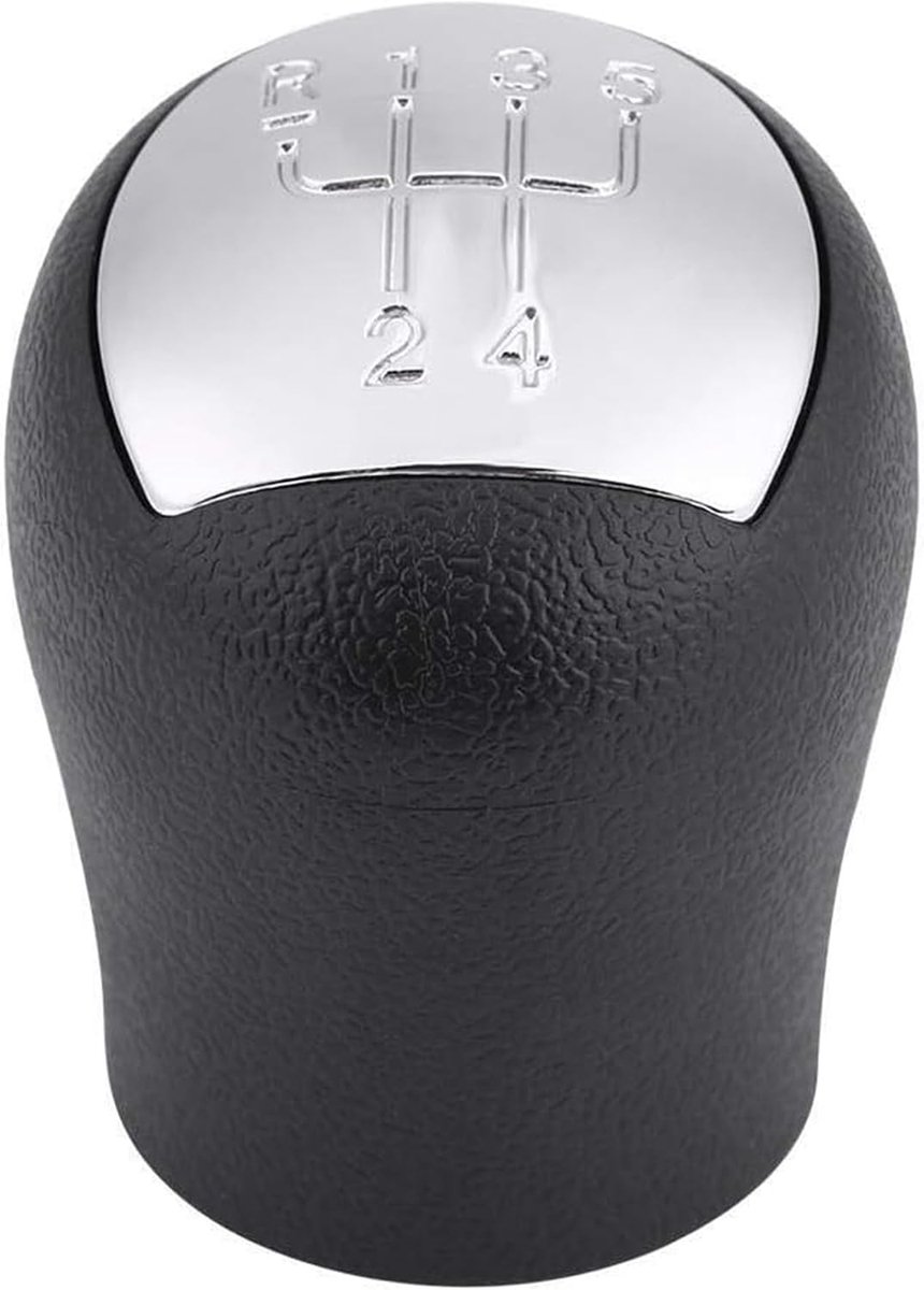 SnelShoppen - Premium 5 Versnellingen Versnellingspook Knop Geschikt voor Renault Clio en Kangoo - Ergonomisch Ontwerp van Hoogwaardige PVC - Duurzaam