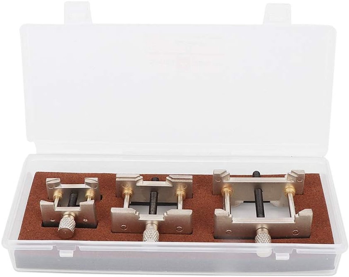 SnelShoppen - 3-delige Set Beweginghouders, Metalen Beweging Fixatiehouder Horlogemaker Gereedschap voor Reparatie
