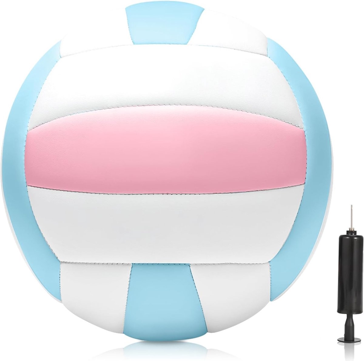 Officiële Maat 5 Volleybal Set voor Binnen en Buiten, Zachte Volleybal voor Training en Strandactiviteiten, Inclusief Pomp en Accessoires