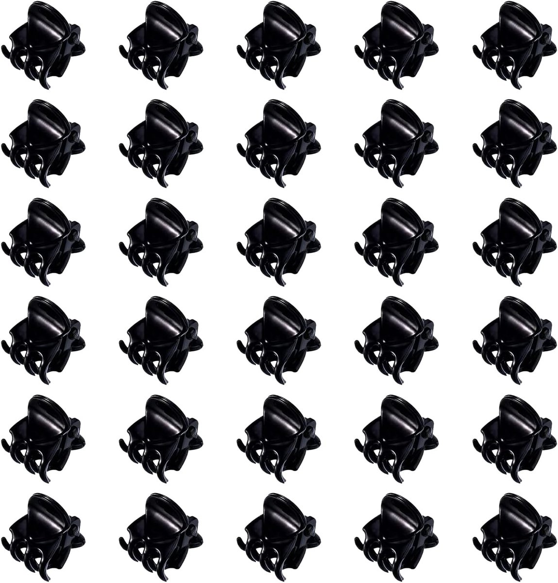 Mini Haarclips 30 Stuks - Zwart Plastic - Antislip - Ideaal voor Haarstijlen - ShopVlot