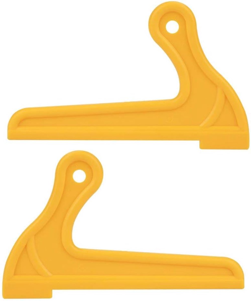 SnelShoppen - Safety Push Stick Set 2 Stuks V-Type Houtzaag Duwerstokken voor Houtbewerking Tafelzaag Bandzaag Router Tafel Geel