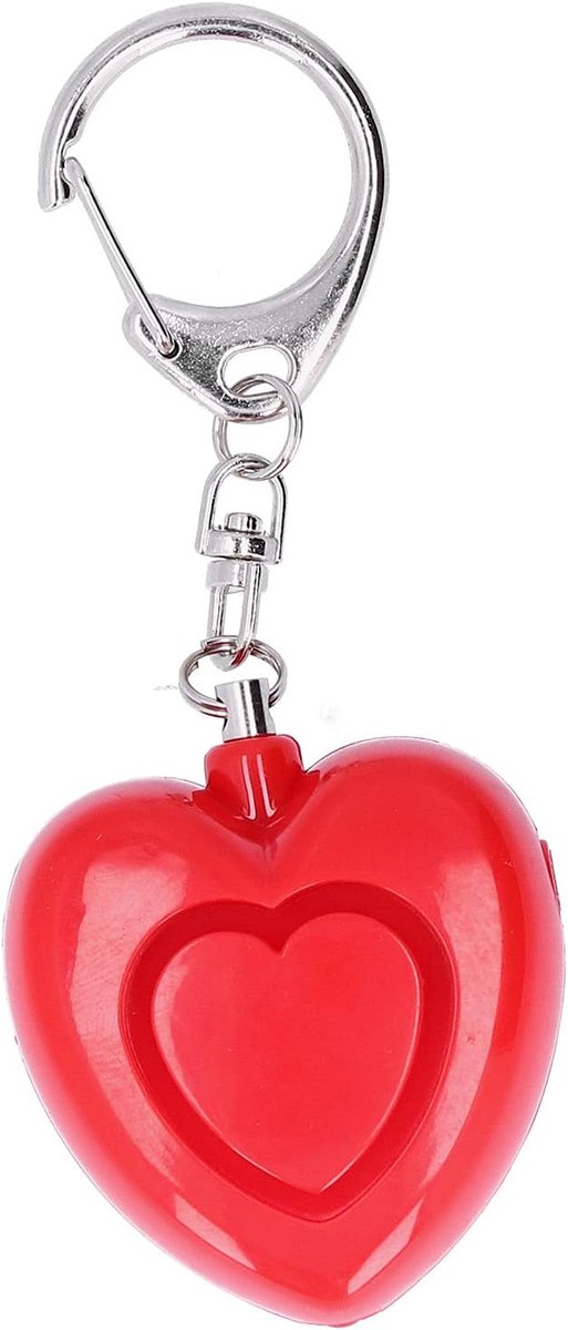 130dB Personal Alarm Keychain, Self Defense Alarm with LED Light Heart Shaped Security Alarm Keychain for Older Women - ShopVlot