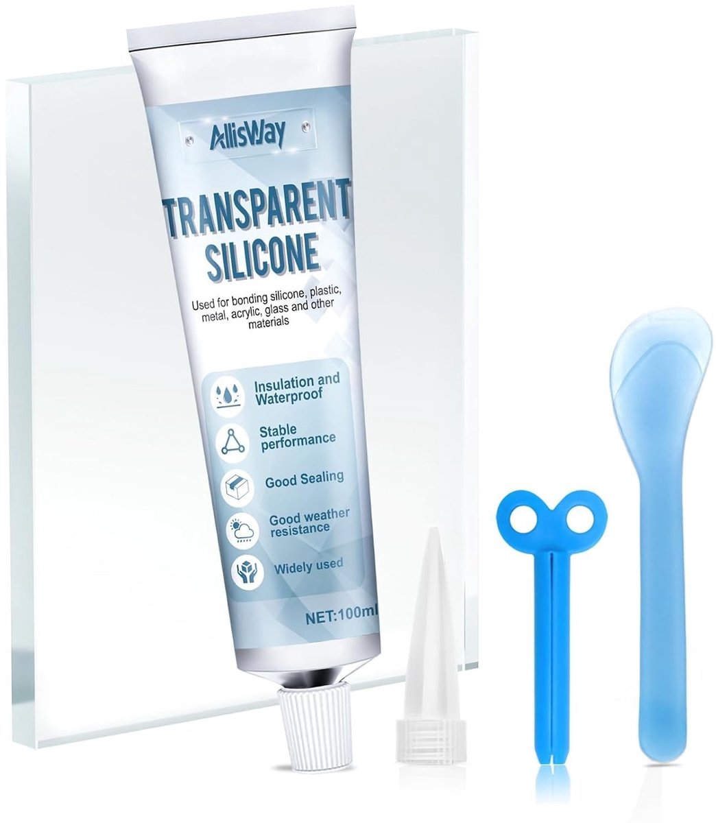 Transparante silicone kit, sterke hechting, waterdicht en veelzijdig, 100g verpakking