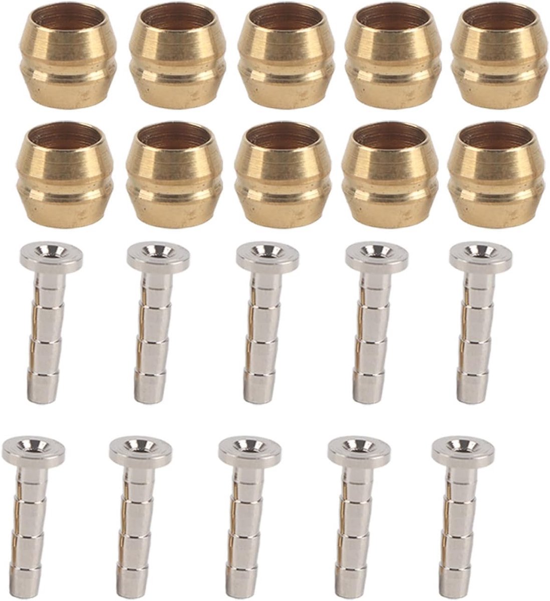 SnelShoppen - Hose Olive Insert, 10 Set Vervangingsonderdelen voor Hydraulische Schijfremslangen, Hoge Kwaliteit, Anti-Roest, Perfecte Pasvorm, Geschi