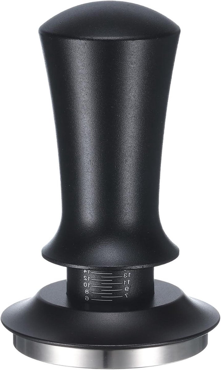 Espresso Tamper - Koffie Tamper - Espresso Bereiden - Veerbelast Design - 51 mm - Zwart