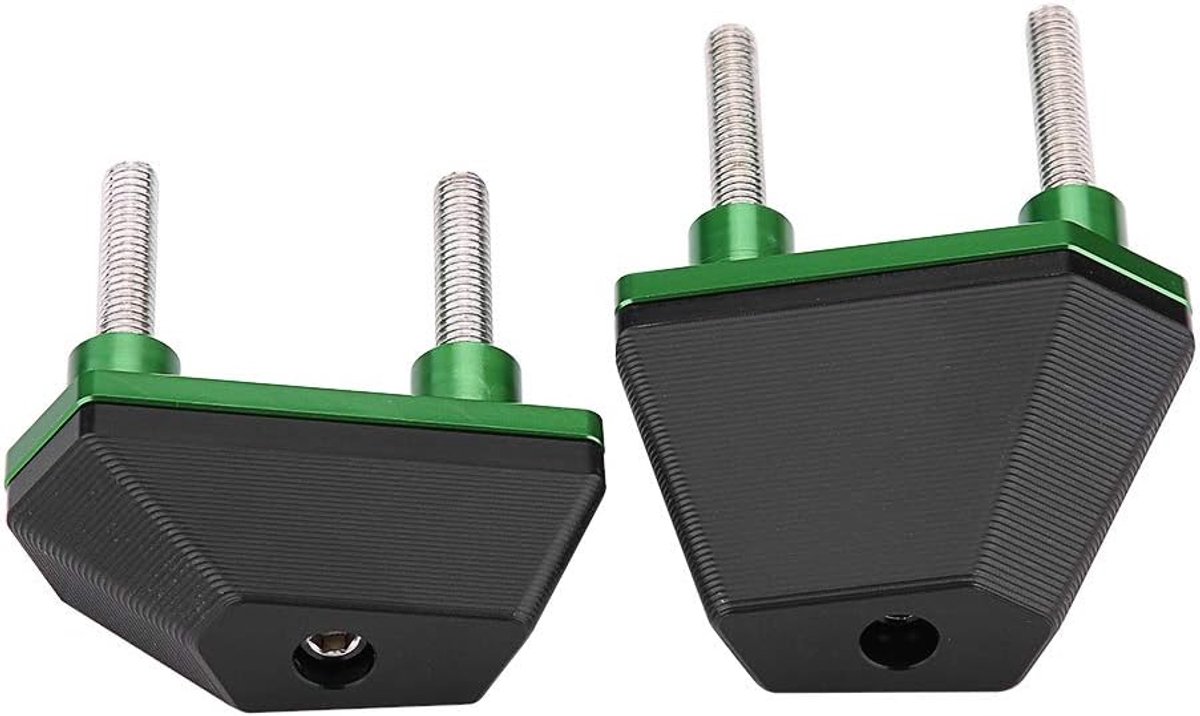 SnelShoppen - Motorfiets Frame Sliders - 1 Paar Motorfiets Frame Skates voor Z800 2013-2016, Z1000 2007-2009, Z750 2007-2014 (Groen) - Duurzaam CNC Al