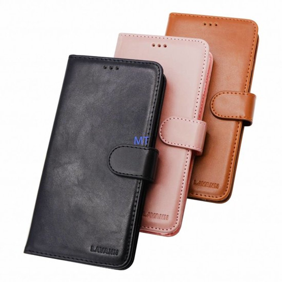 Lavann Protection Leather Bookcase Galaxy M20 - Zwart