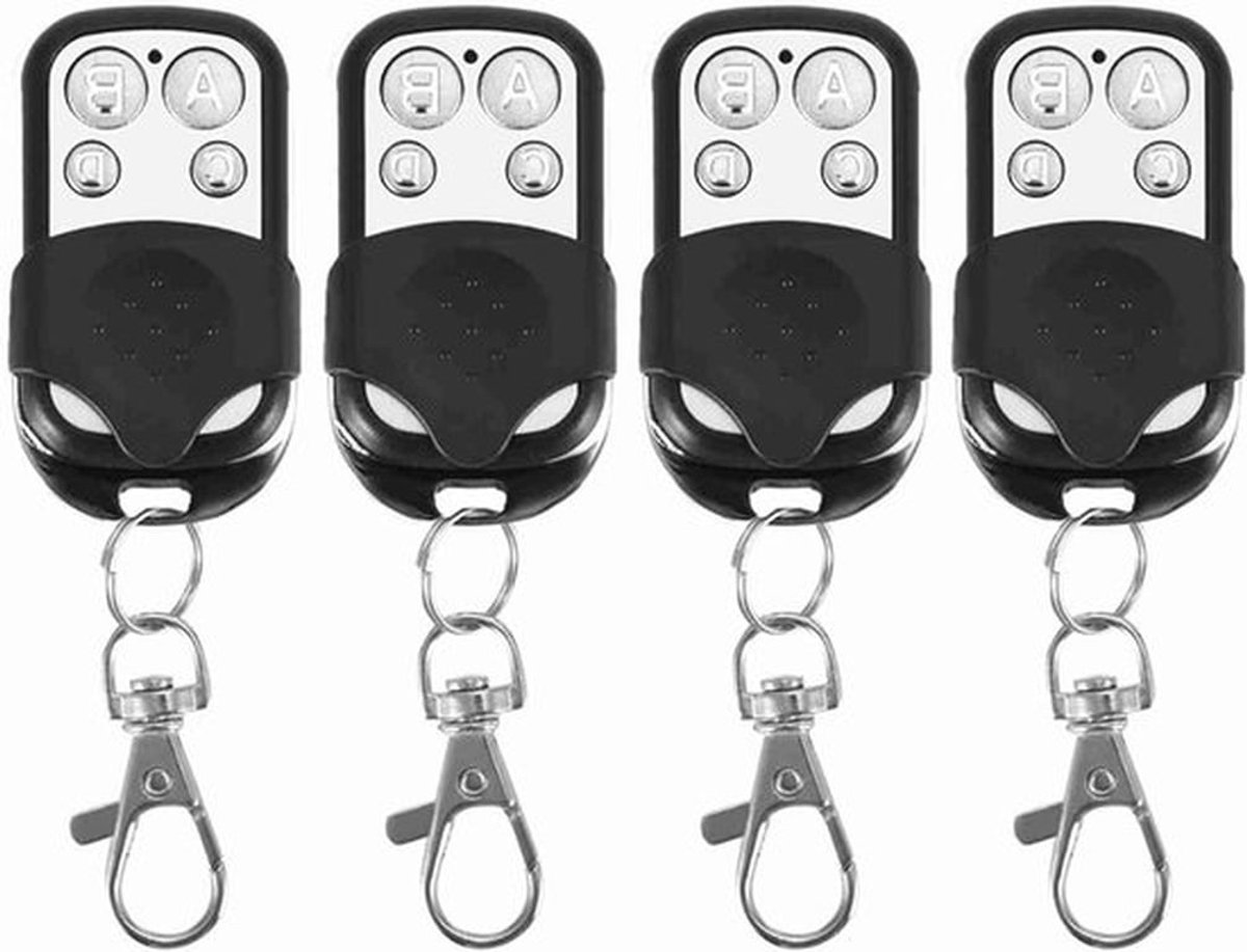 Universele 4-Kanaals Garage Deuropener met 4 Knoppen, Draadloze Afstandsbediening en Antidiefstal Beveiliging voor Huishoudelijk Gebruik