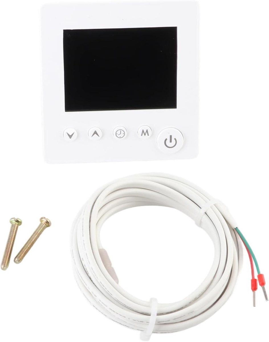 Programmeerbare Thermostaat - Digitale Temperatuurregelaar - Energie Besparen - Lage Stroomverbruik - 86 x 86 mm - Wit