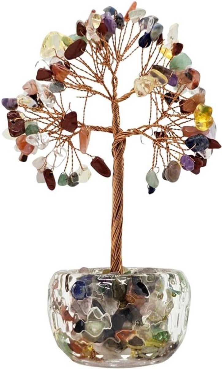 Handgemaakte Bonsai Boom van Genezing Kristallen, Positieve Energie, Feng Shui Decor, Geluk en Welvaart voor Thuis en Kantoor, Perfecte Verjaardagscadeaus voor Vrouwen